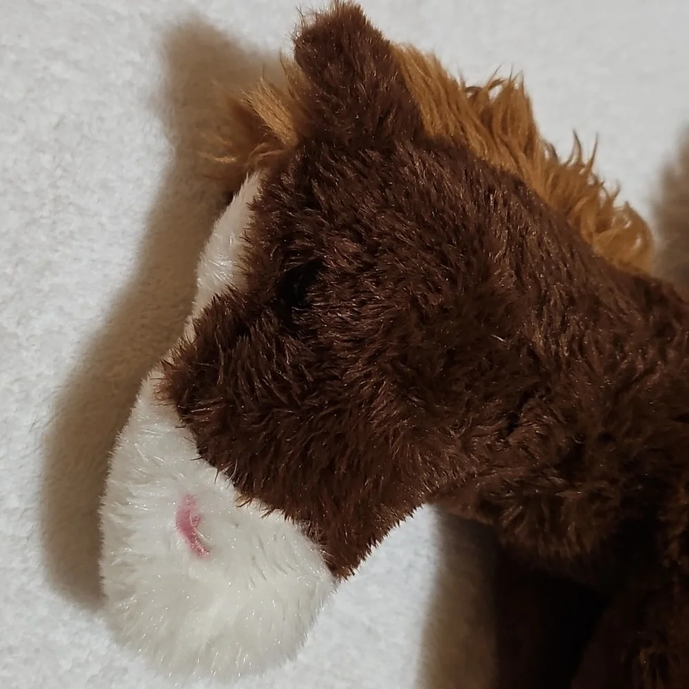 The Petting Zoo Small Brown Plush Horse Used